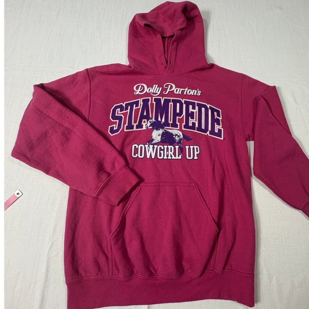 Dolly Parton's Stampede Cowgirl Up Hot Pink sweatshirt Small